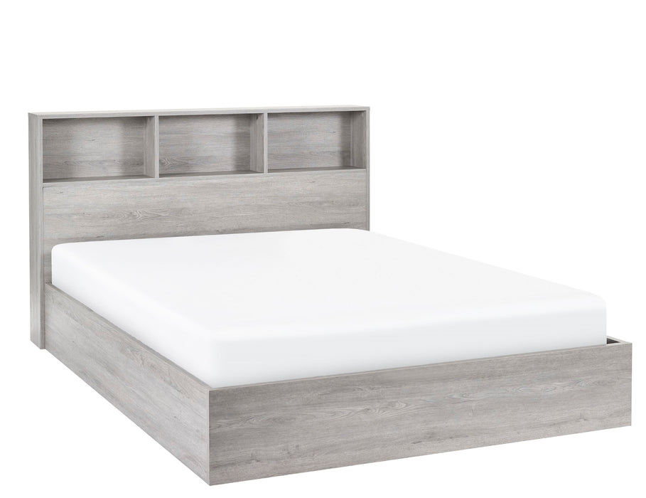 Bali Ottoman Storage 135cm Double Bed - Grey Oak