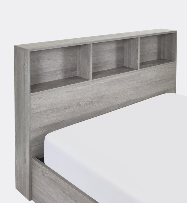 Bali Ottoman Storage 135cm Double Bed - Grey Oak