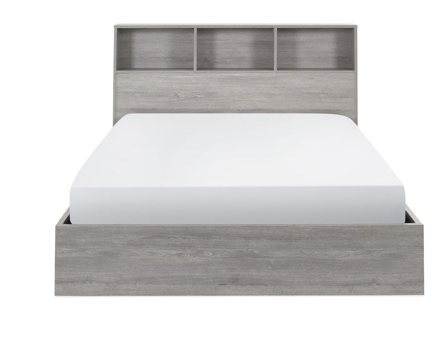 Bali Ottoman Storage 150cm King Bed -Grey Oak