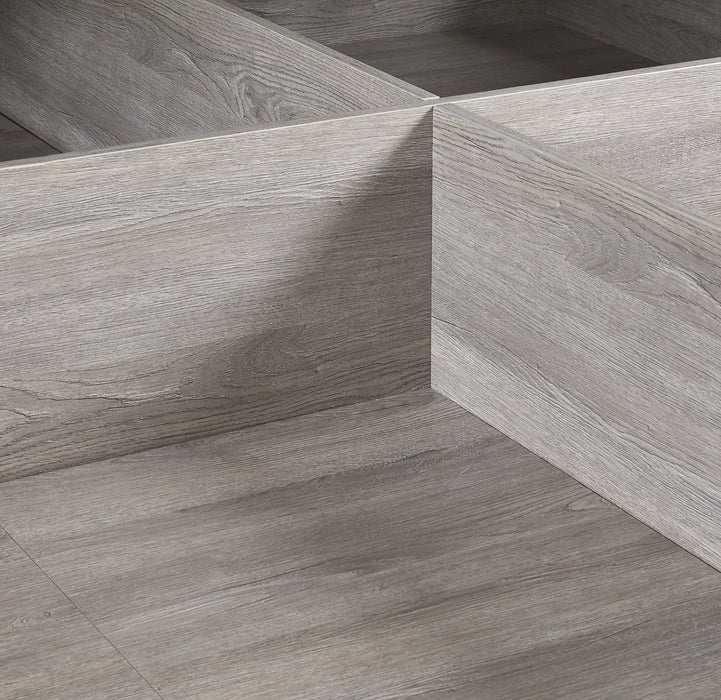 Bali Ottoman Storage 150cm King Bed -Grey Oak