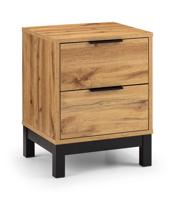 Bali 2 Drawer Bedside - Light Oak