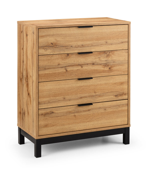 Bali 4 Drawer Chest - Light Oak