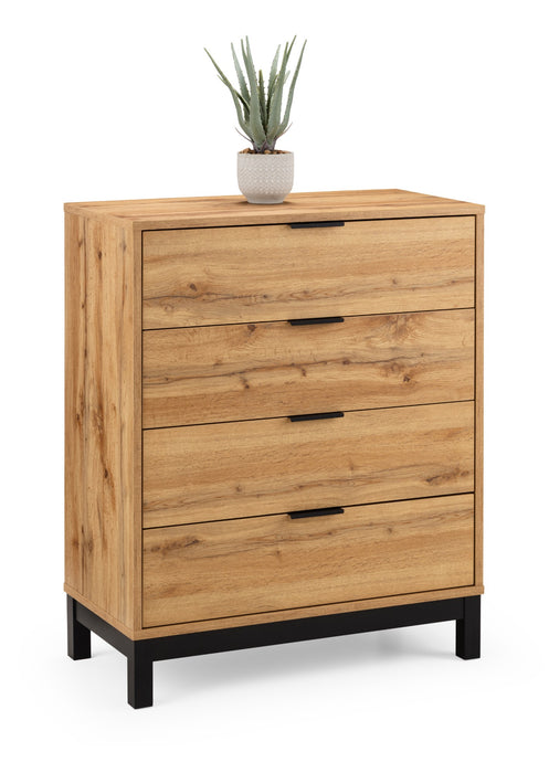 Bali 4 Drawer Chest - Light Oak