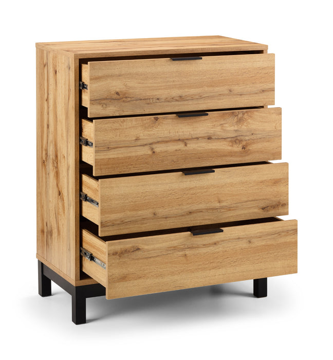 Bali 4 Drawer Chest - Light Oak