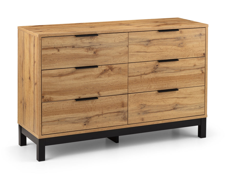 Bali 6 Drawer Wide Chest - Light Oak