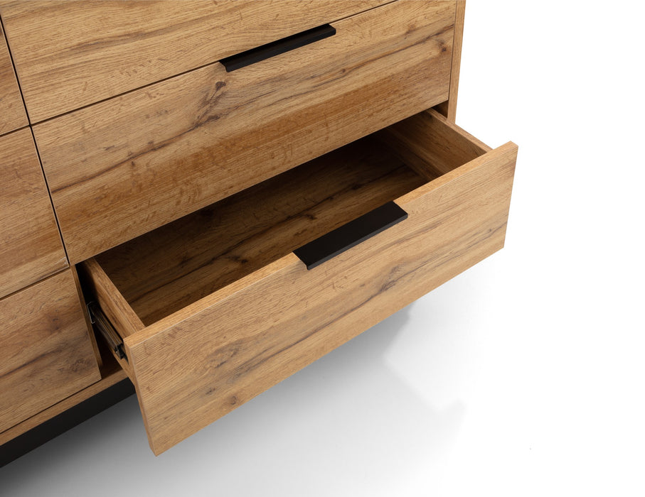 Bali 6 Drawer Wide Chest - Light Oak