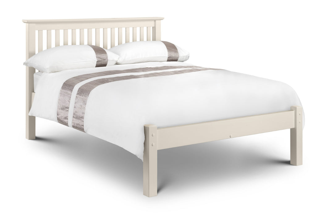 Barcelona White Low Footend 135cm Double Bed