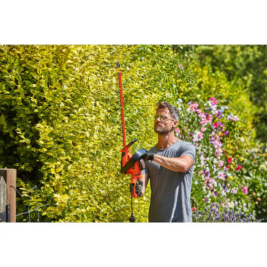 650W Electric 60cm Twist Handle Hedge Trimmer With Sawblade
