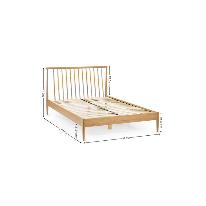 Belton Oak 150cm Spindle Bed