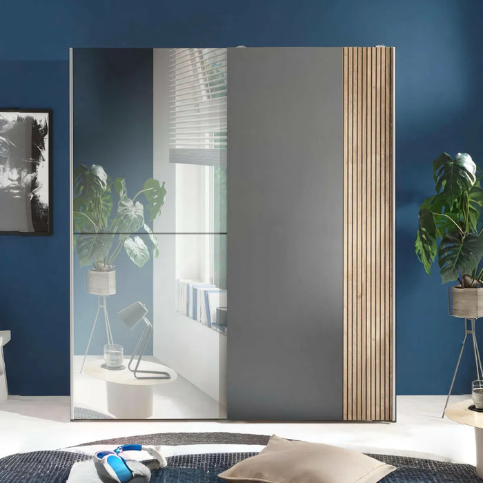 Berno Sliding 2 Door Wardrobe With Mirror