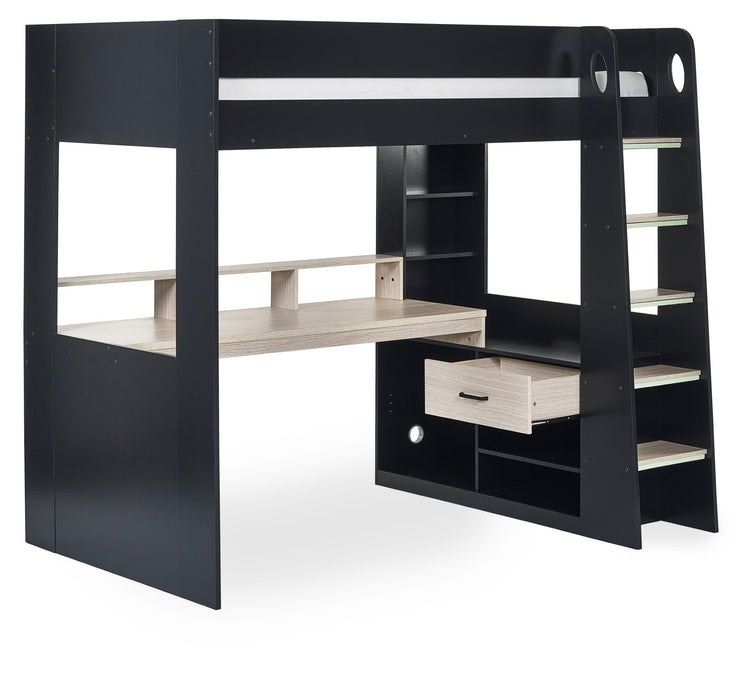 Blaze Gaming Highsleeper - Black And Pale Wood
