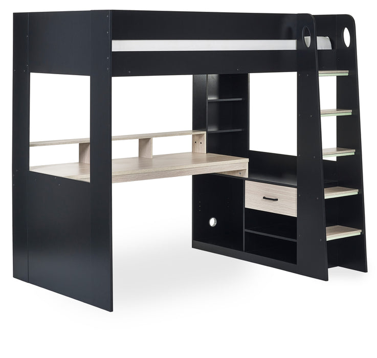 Blaze Gaming Highsleeper - Black And Pale Wood