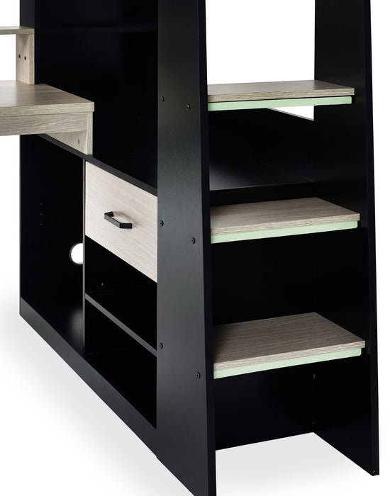 Blaze Gaming Highsleeper - Black And Pale Wood