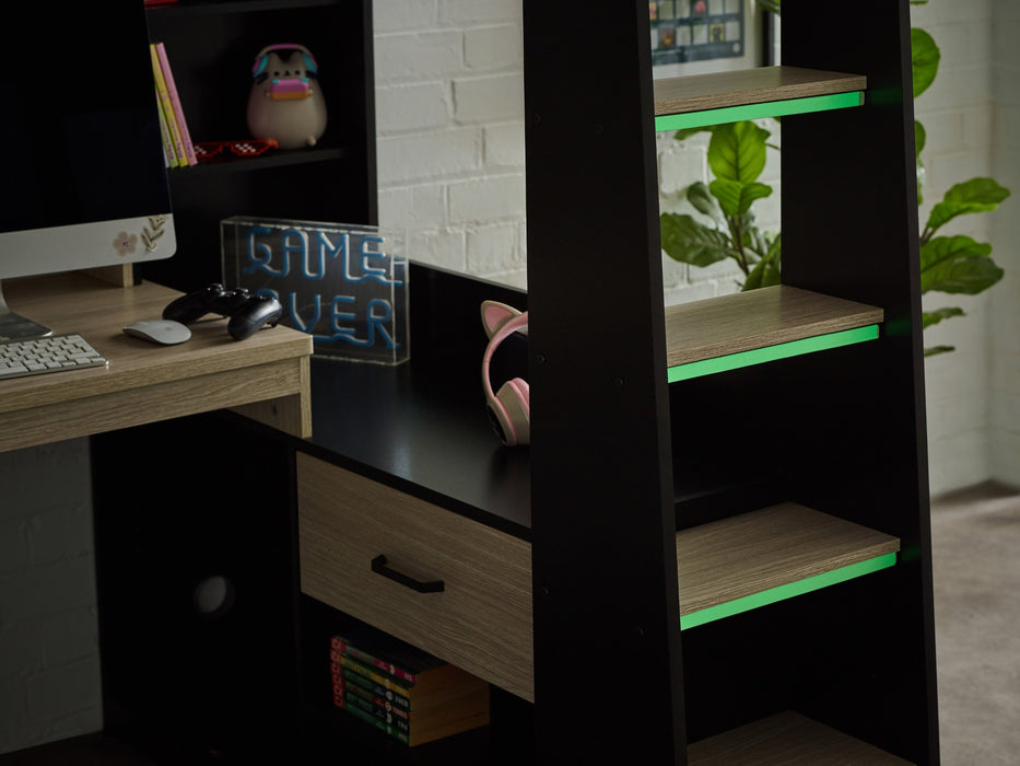 Blaze Gaming Highsleeper - Black And Pale Wood