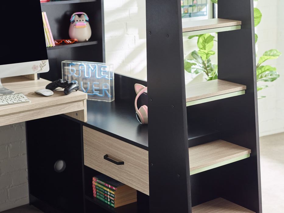 Blaze Gaming Highsleeper - Black And Pale Wood