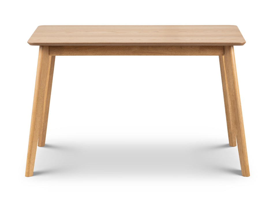 Boden Oak Veneer Rectangular Table With Tapered Legs