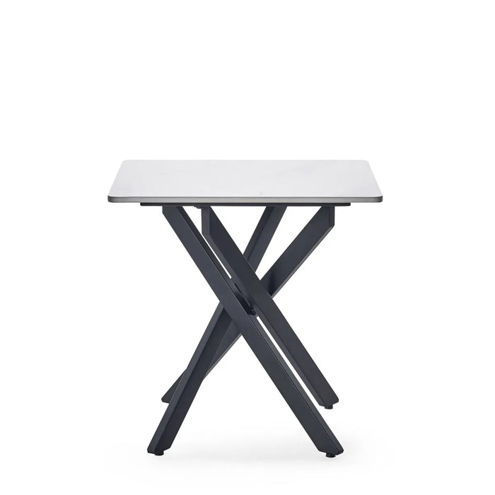 Bradley White Marble Lamp Table