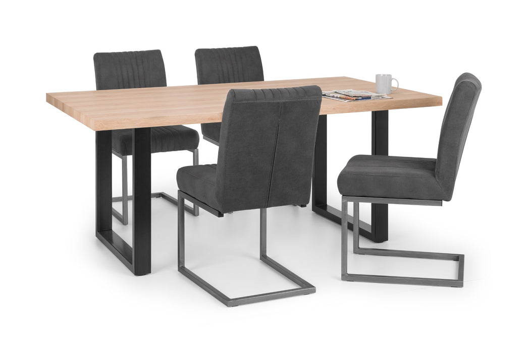 Set Of 2 Brooklyn Dining Chairs - Charcoal Grey