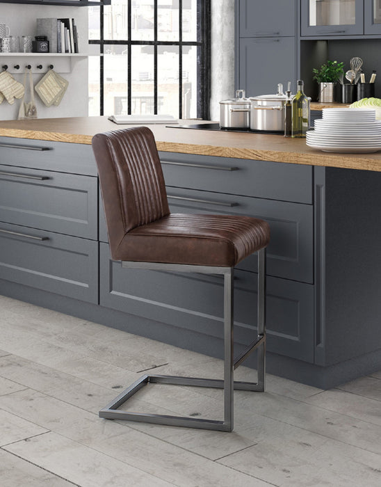 Set Of 2 Brooklyn Barstools - Brown