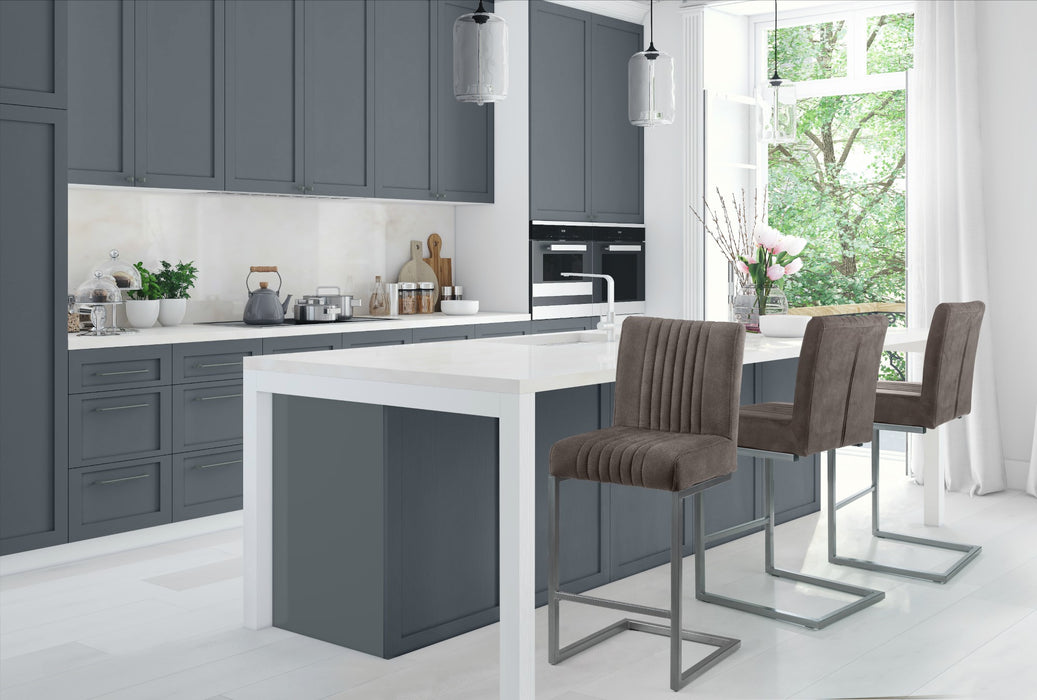 Set Of 2 Brooklyn Barstools - Charcoal Grey