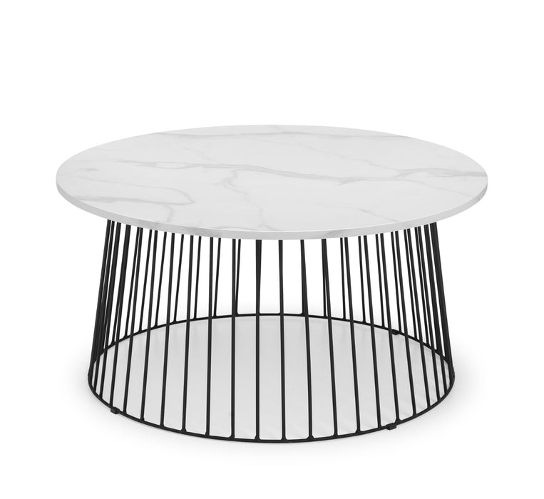 Broadway Round Coffee Table - White Marble