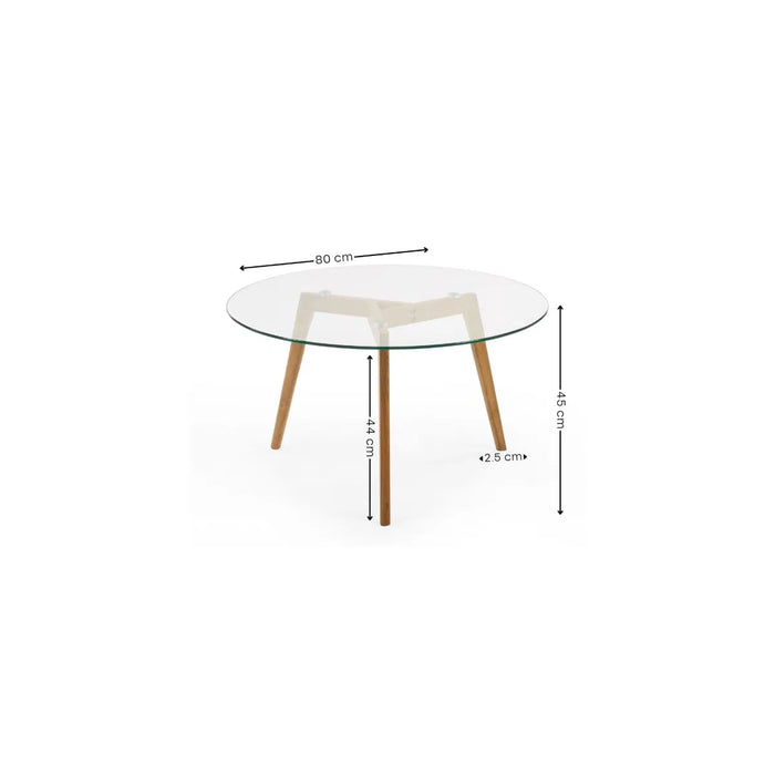 Bryant Round Glass Coffee Table