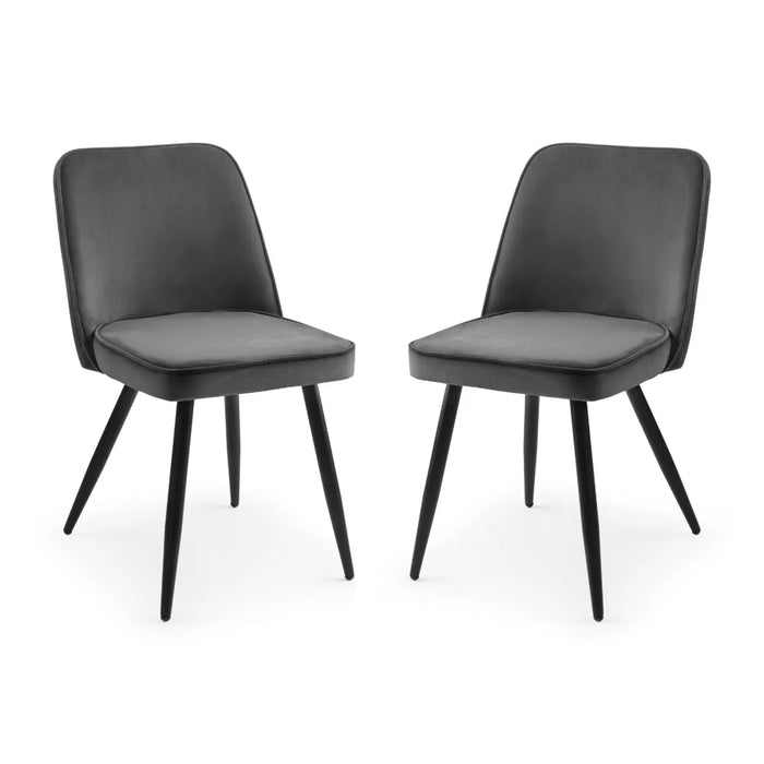 Chicago Dining Table & 4 Burgess Dining Chairs - Grey