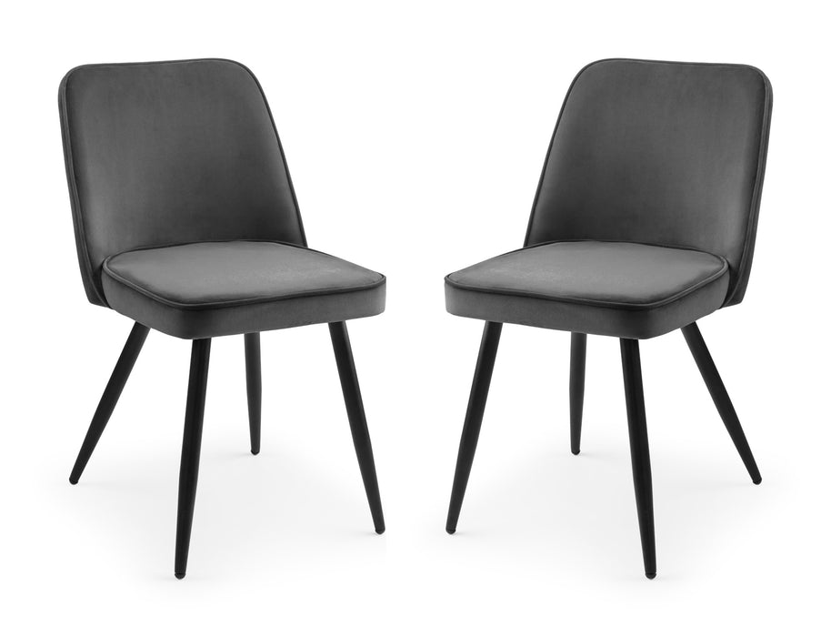 Set Of 2 Burgess Dining Chairs - Grey
