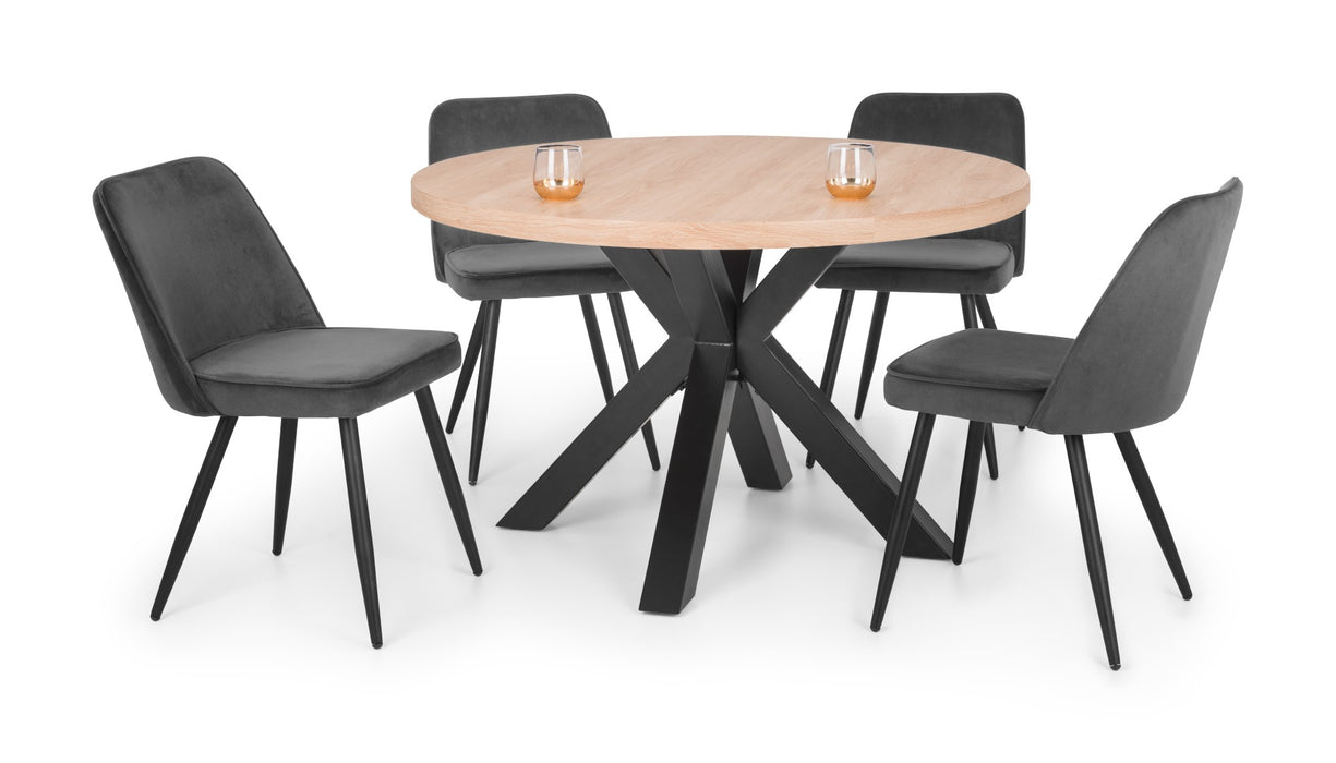 Set Of 2 Burgess Dining Chairs - Grey