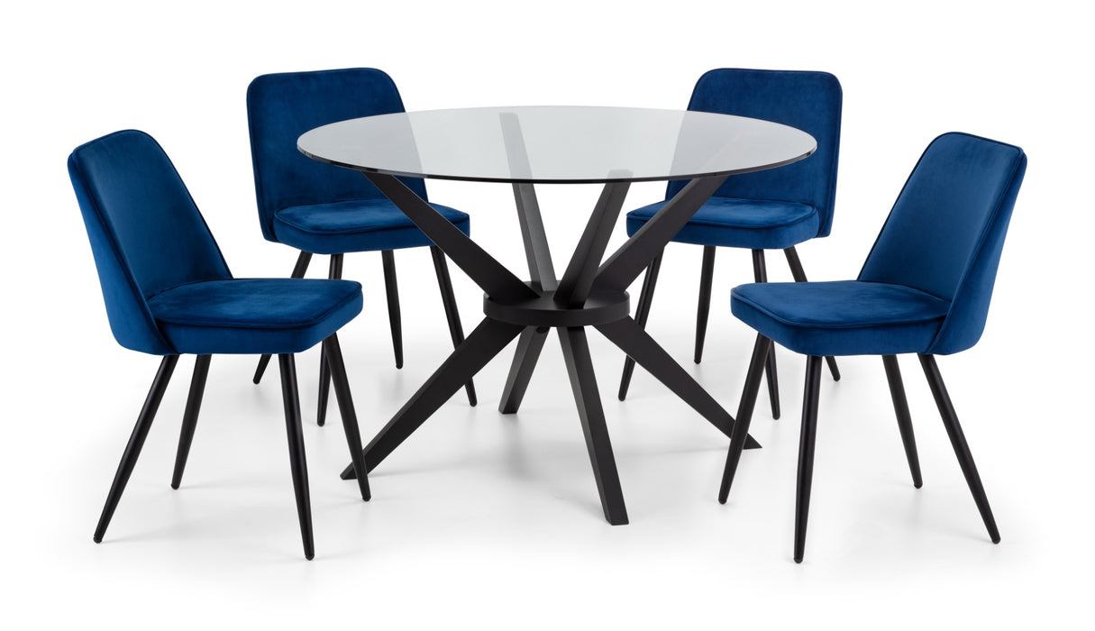 Set Of 2 Burgess Dining Chairs - Blue