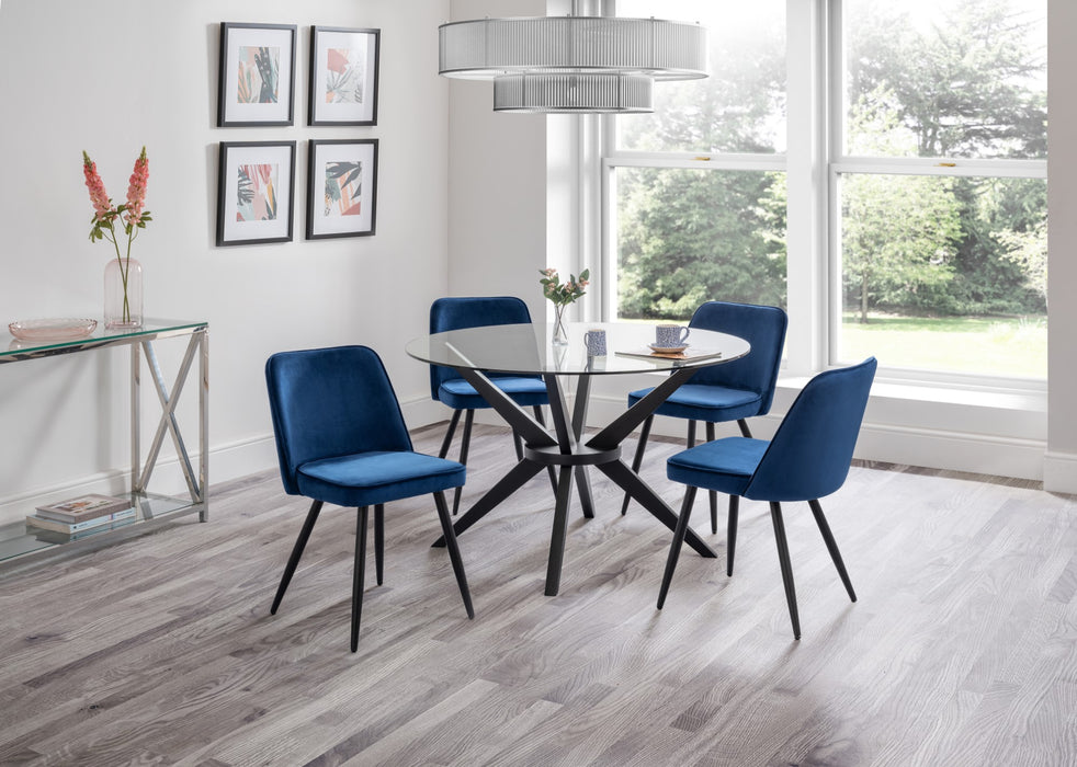 Set Of 2 Burgess Dining Chairs - Blue