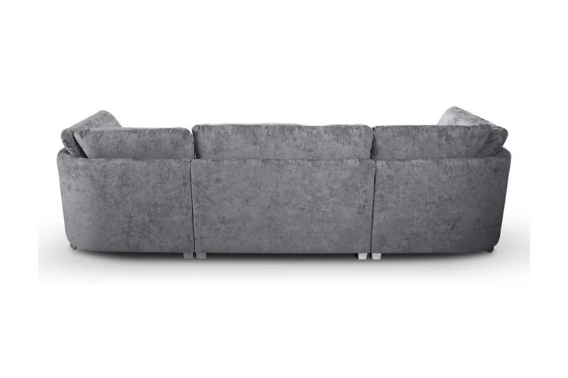 Avalon U Shape Sofa Luxe Chenille - Platinum Grey