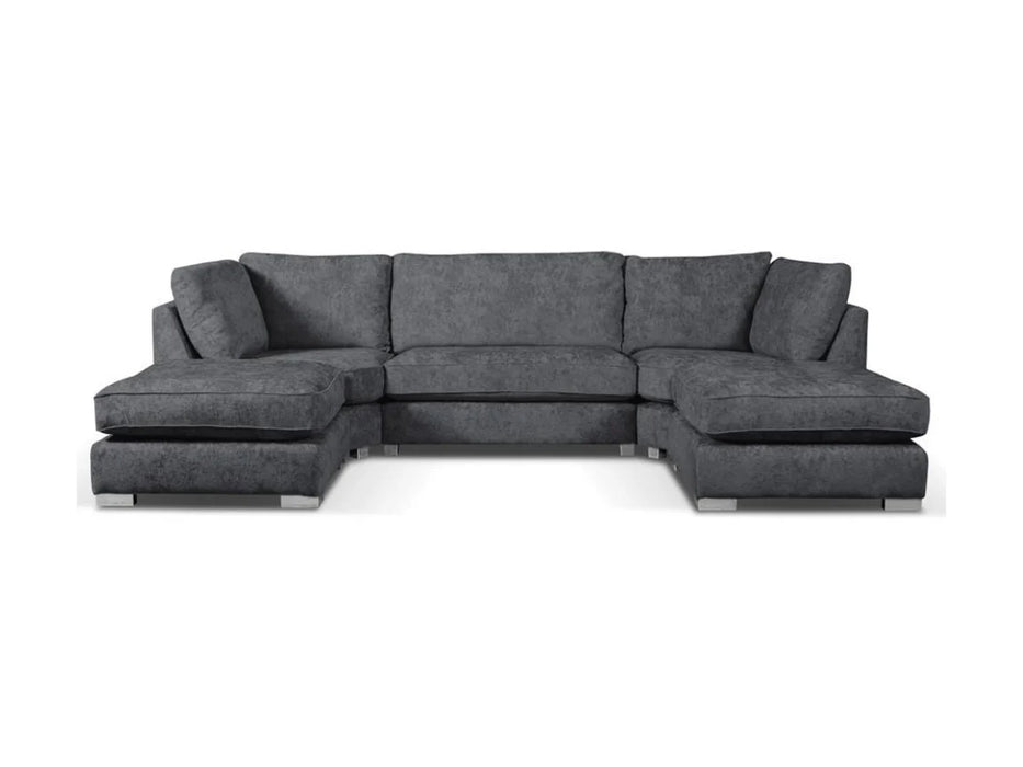 Riley U Shape Sofa - Charcoal Grey