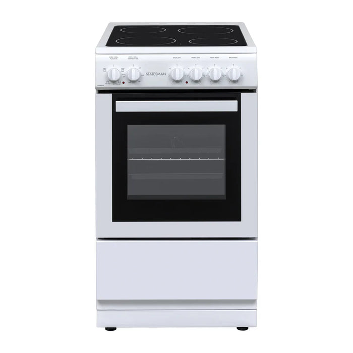 C050ESCW - 50cm Single Cavity Ceramic Top Electric Cooker - White