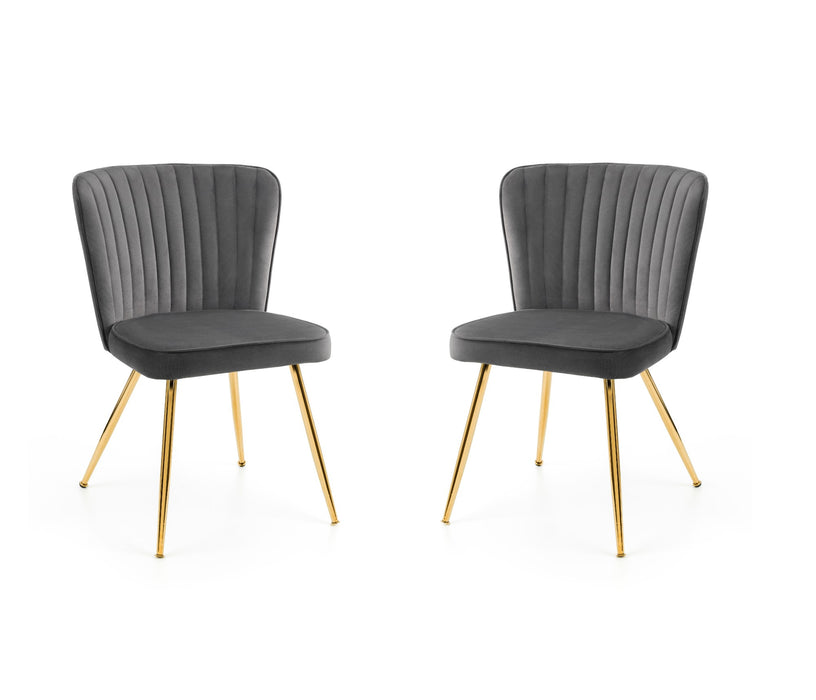 Set Of 2 Cannes Dining Chairs - Grey