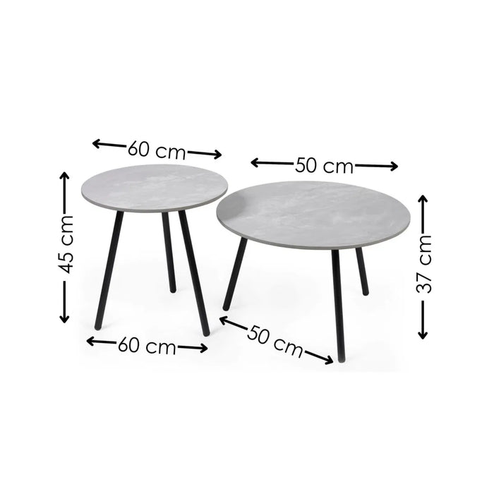 Casper Nest of Tables - Grey