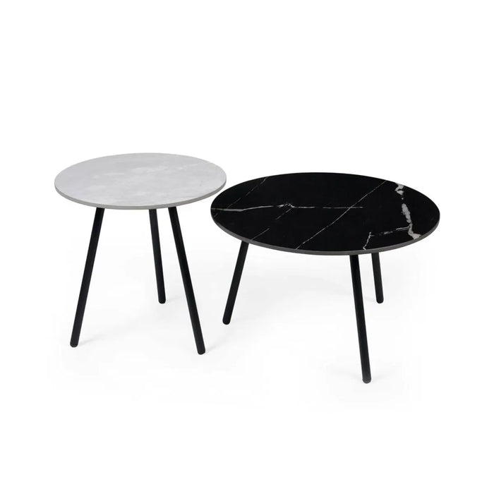 Casper Nest of Tables - Grey & Black
