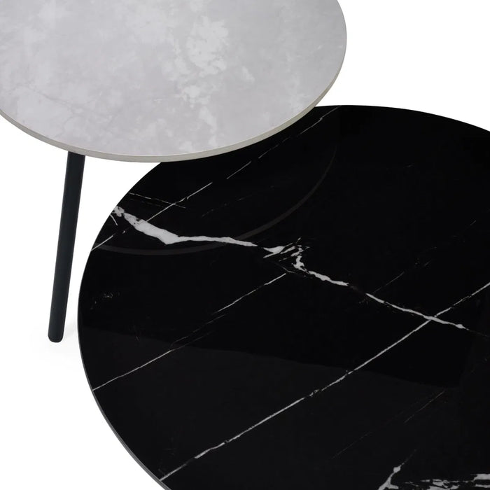 Casper Nest of Tables - Grey & Black