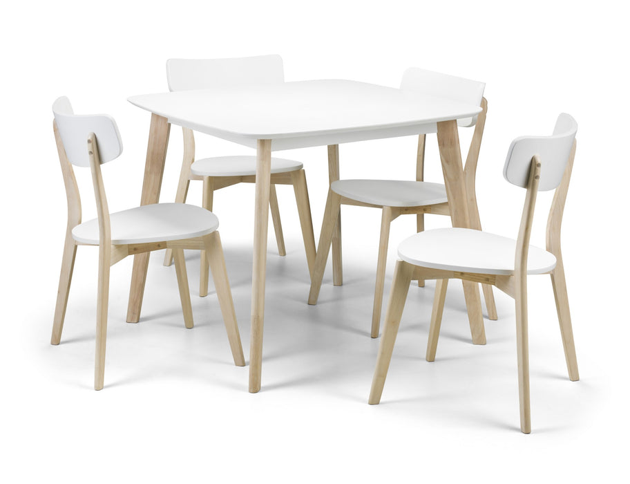 Casa Square Dining Table White/Oak