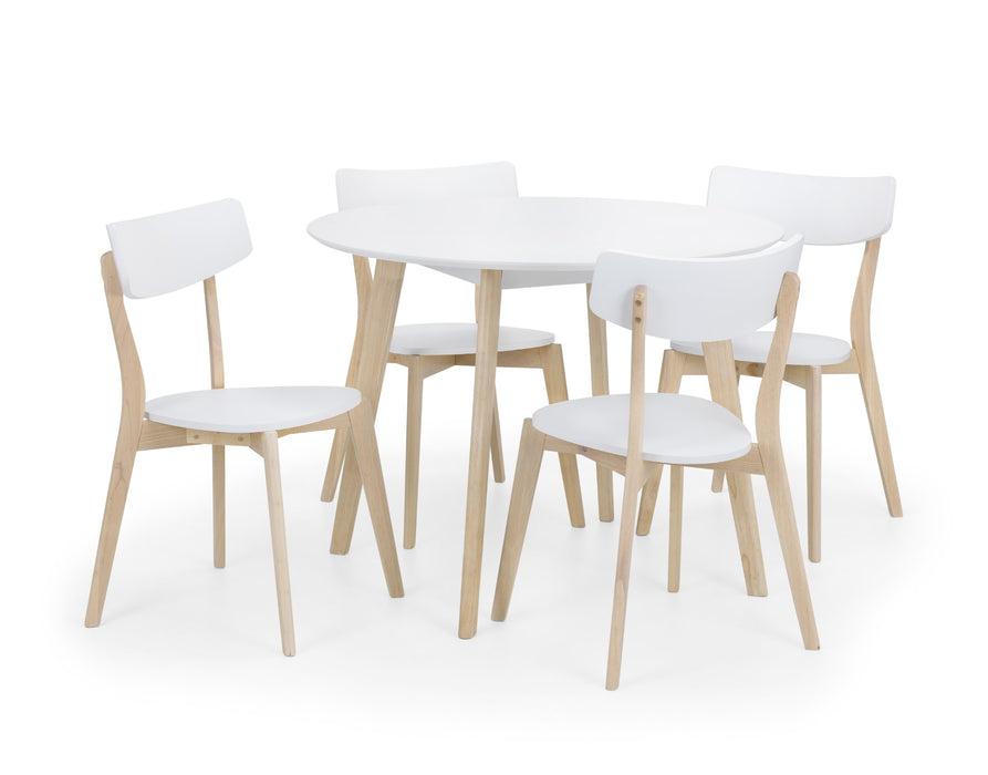 Casa Round Dining Table White/Oak