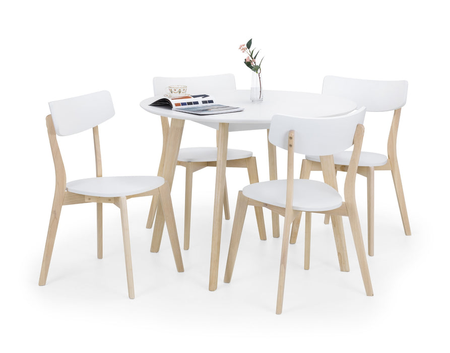 Casa Round Dining Table White/Oak
