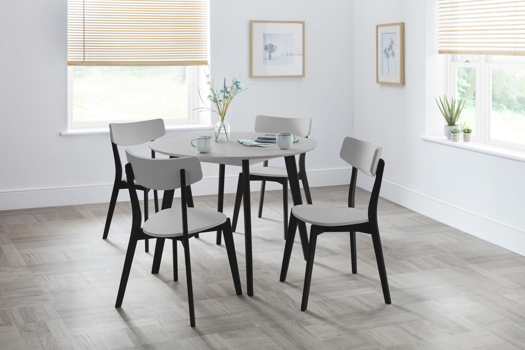 Casa Round Dining Table - Grey/Black