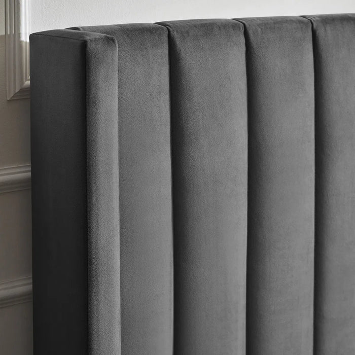 Clara 135cm Side Lift Ottoman TV Bed - Dark Grey