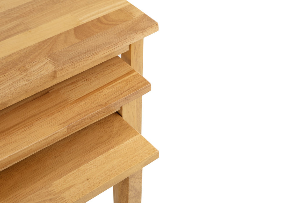 Cleo Nest Of Tables - Natural Oak Finish