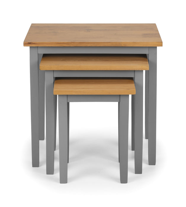 Cleo Nest Of Tables 2 Tone Grey & Oak