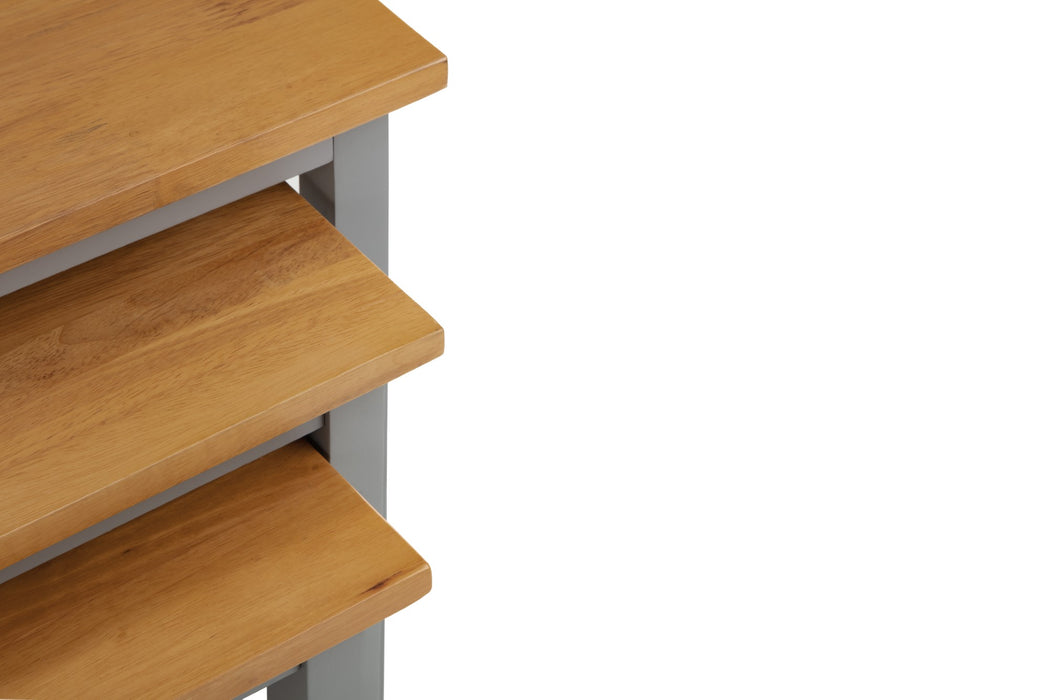 Cleo Nest Of Tables 2 Tone Grey & Oak