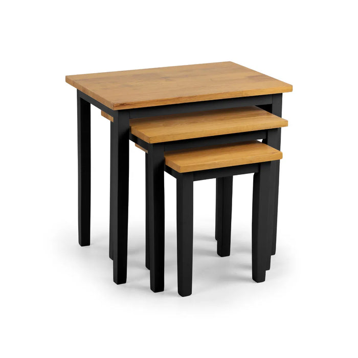 Cleo Nest of Tables - Black & Oak