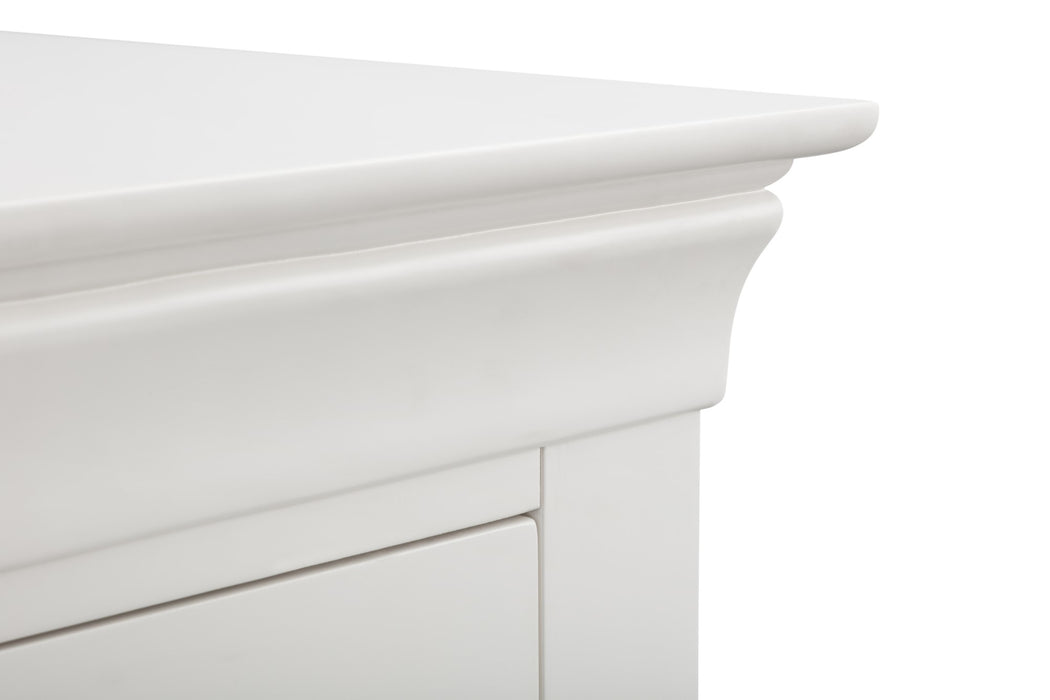 Clermont 2 Drawer Bedside - Surf White