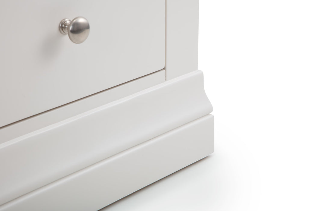 Clermont 2 Drawer Bedside - Surf White