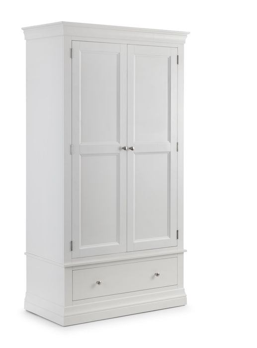 Clermont 2 Door 1 Drawer Wardrobe - Surf White